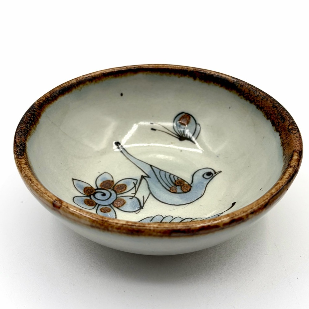 Ken Edwards El Palomar Salsa / Trinket Bowl - Signed Hand Painted Tonalá Mexico - Picture 3 of 10